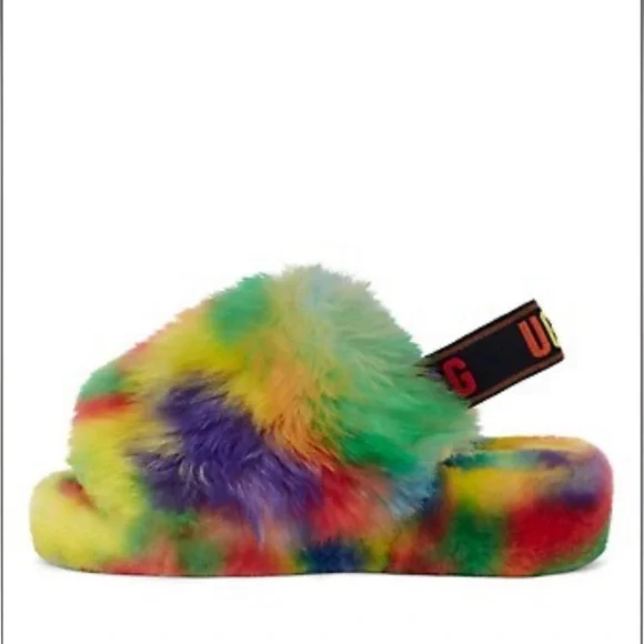 🆕🌈🆕 UGG NEW FLUFF PRIDE SLIPPER 🆕🌈🆕 - Picture 8 of 12